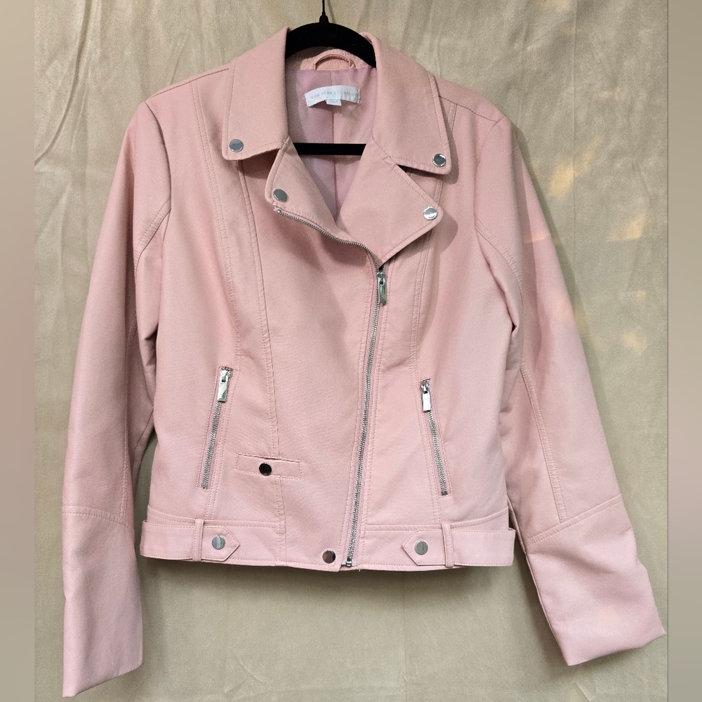New York & Company Blush Leather Jacket